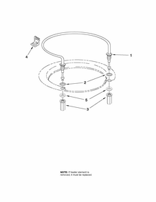 Heater Parts Diagram and Parts List for 66515023K112  Kenmore Dishwasher