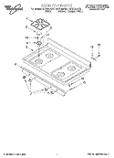 COOKTOP Diagram and Parts List for SF310BEGN1  Whirlpool Range