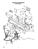 CONTROL PANEL, LIT/OPTIONAL Diagram and Parts List for KUDS220T2  KitchenAid Dishwasher
