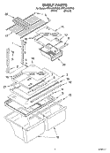 SHELF Diagram and Parts List for RT21AKXKT02  Roper Refrigerator