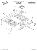 COOKTOP Diagram and Parts List for SF310PEAQ3  Whirlpool Range