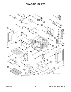 04 - Chassis Parts Diagram and Parts List for YWFES7530RZ0  Whirlpool Range