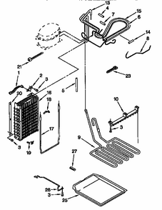 Lower Unit And Tube Diagram and Parts List for 106KSSS36QDW05  KitchenAid Refrigerator