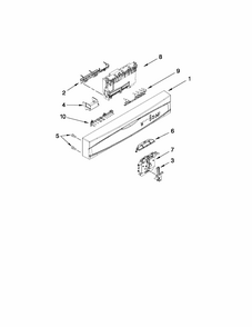Control Panel And Latch Parts Diagram and Parts List for 66513023K113  Kenmore Dishwasher