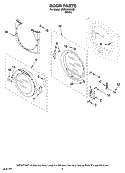 DOOR PARTS, OPTIONAL PARTS (NOT INCLUDED) Diagram and Parts List for MGD9600SQ0  Maytag Dryer