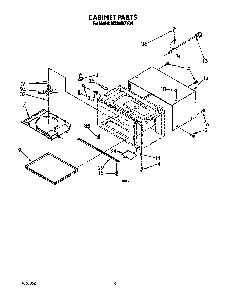 Cabinet Diagram and Parts List for MS3080XY0  Whirlpool Microwave