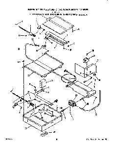 Broiler And Oven Burner Diagram and Parts List for F8957*0  Roper Range