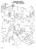 COOLING PARTS Diagram and Parts List for YGR556LRKP1  Whirlpool Range
