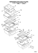 REFRIGERATOR SHELF Diagram and Parts List for KSRD22FKBT02  KitchenAid Refrigerator