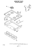 COOKTOP Diagram and Parts List for SF3100EKW0  Whirlpool Range
