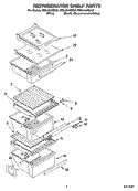REFRIGERATOR SHELF PARTS Diagram and Parts List for ES5LHAXSQ01  Whirlpool Refrigerator