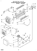 ICEMAKER, LIT/OPTIONAL Diagram and Parts List for 4YED22PWBW00  Whirlpool Refrigerator