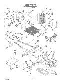 UNIT Diagram and Parts List for 3XED7SHGKB00  Whirlpool Refrigerator