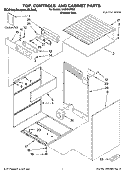 TOP, CONTROLS AND CABINET PARTS Diagram and Parts List for KHEV01RSS0  KitchenAid Dryer