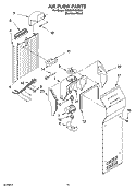 AIR FLOW PARTS Diagram and Parts List for 3XES0FHGNS00  Whirlpool Refrigerator