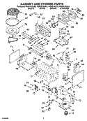 CABINET AND STIRRER PARTS Diagram and Parts List for YKBHC109JB0  KitchenAid Microwave Oven Combo
