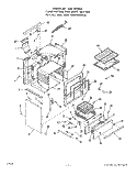 OVEN DOOR Diagram and Parts List for 1225W3A  Roper Range