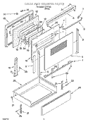 Part Location Diagram of 9751690PW Whirlpool Handle, Door