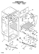 LINER PARTS Diagram and Parts List for ET8BPKXKT01  Whirlpool Refrigerator