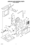 AIRFLOW AND CONTROL PARTS Diagram and Parts List for ACE184XR0  Whirlpool Air Conditioner