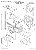 OVEN Diagram and Parts List for KEBS278DWH2  KitchenAid Wall Oven