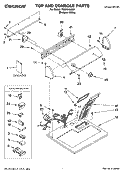 TOP AND CONSOLE PARTS Diagram and Parts List for TGDX640JQ3  Estate Dryer