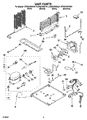 UNIT PARTS Diagram and Parts List for KTRS22EMWH01  KitchenAid Refrigerator