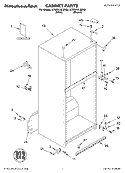 CABINET, LITERATURE Diagram and Parts List for KTRP21KLBT00  KitchenAid Refrigerator