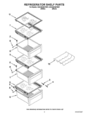 REFRIGERATOR SHELF PARTS Diagram and Parts List for GSC25C6EYB01  Whirlpool Refrigerator