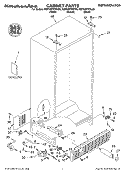 CABINET PARTS Diagram and Parts List for KSFS25FKWH00  KitchenAid Refrigerator