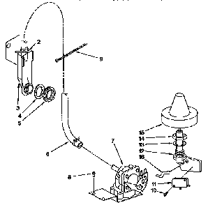 Fill And Overfill Parts Diagram and Parts List for KUDI23BWH0  KitchenAid Dishwasher