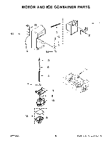 Motor And Ice Container Parts Diagram and Parts List for KRSC703HPS05  KitchenAid Refrigerator
