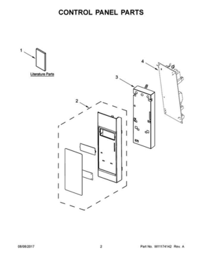Part Location Diagram of W10844813 Whirlpool Tech Sheet