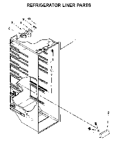 Part Location Diagram of W10901825 Whirlpool HOUSING