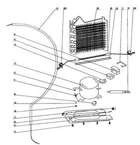 Compressor Assy Diagram and Parts List for 46162402010  Kenmore Refrigerator