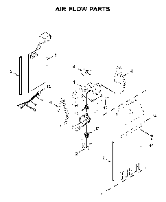 Air flow parts Diagram and Parts List for WRS311SDHM04  Whirlpool Refrigerator