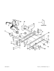 Washer / Dryer Control Panel Parts Diagram and Parts List for LTG5243DQC  Whirlpool Washer Dryer Combo
