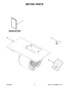 Part Location Diagram of W11689026 Whirlpool BLOWER-FAN