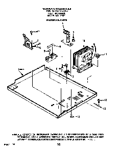 Microwave Parts Diagram and Parts List for 2893*0A  Roper Range