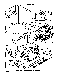 Oven Diagram and Parts List for KEMI300WBL0  KitchenAid Microwave Oven Combo