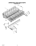 UPPER RACK AND TRACK Diagram and Parts List for KUDB230Y0  KitchenAid Dishwasher