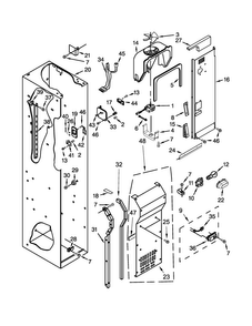 Freezer Liner And Air Flow Parts Diagram and Parts List for KBSD508ESS00  KitchenAid Refrigerator