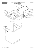 TOP AND CABINET Diagram and Parts List for RAB1121EW1  Roper Washer