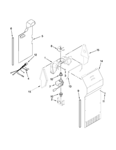 Air Flow Parts Diagram and Parts List for 10650023210  Kenmore Refrigerator