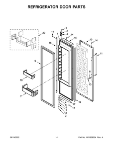 Part Location Diagram of W11408937 Whirlpool BIN-CNTLVR