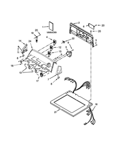Top And Console Parts Diagram and Parts List for 4KWED4900BW0  Whirlpool Dryer