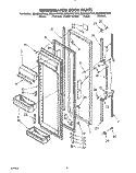 REFRIGERATOR DOOR Diagram and Parts List for ED25DWXTF00  Whirlpool Refrigerator
