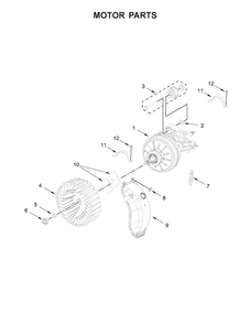 Motor Parts Diagram and Parts List for WHD5090GW0  Whirlpool Dryer