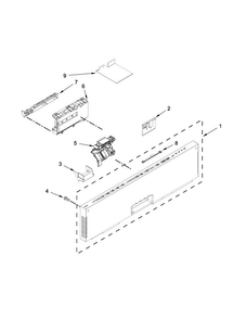 Control Panel And Latch Parts Diagram and Parts List for KUDS30FXPAA  KitchenAid Dishwasher