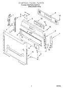 CONTROL PANEL Diagram and Parts List for FGS337GW6  Roper Range